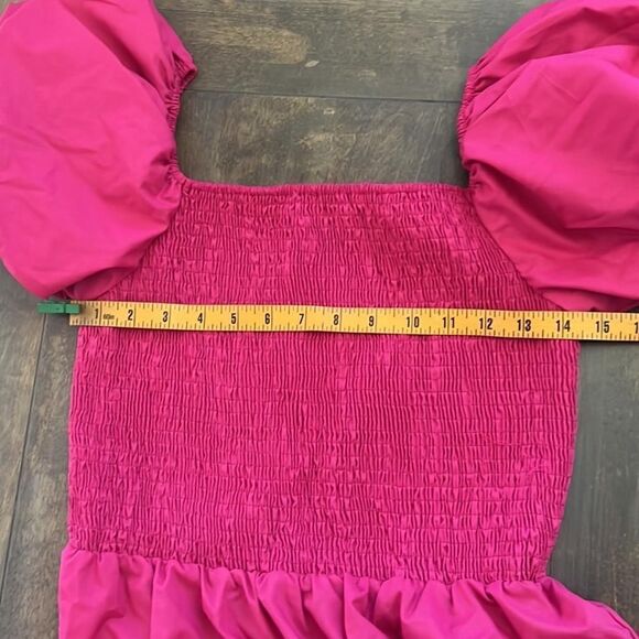 New Sexy Off Shoulder Short Puff Sleeve High Waist Casual Ruched Ruffle MIDI - Picture 7 of 10